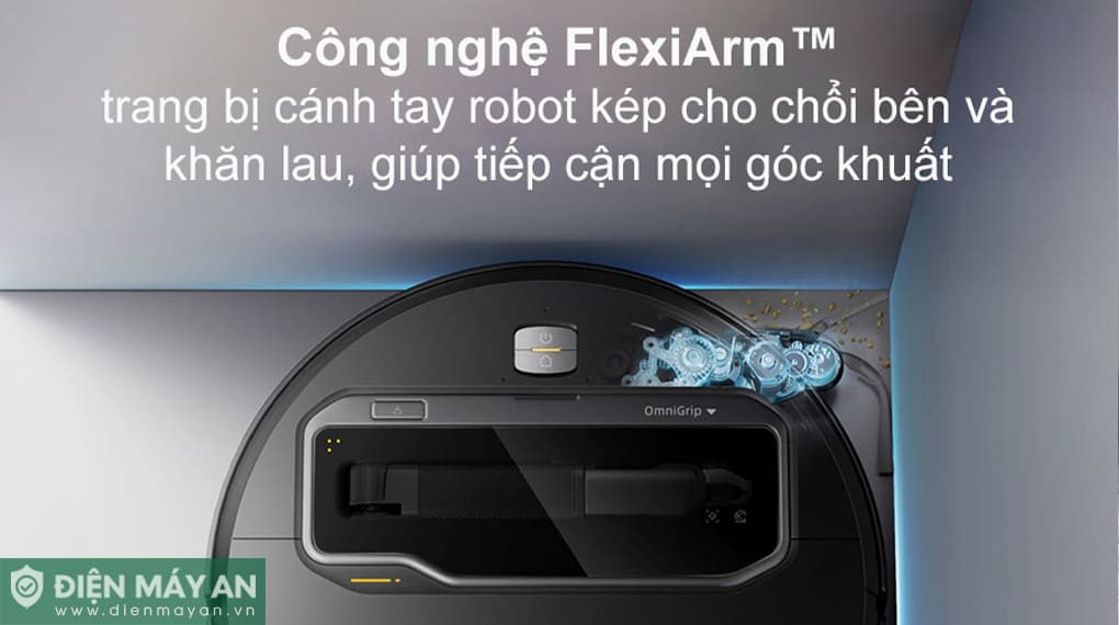 Robot hút bụi lau nhà cánh tay cơ học Roborock Saros Z70 - Đen